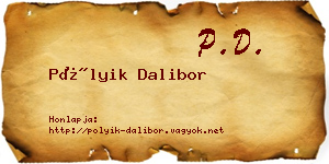 Pólyik Dalibor névjegykártya